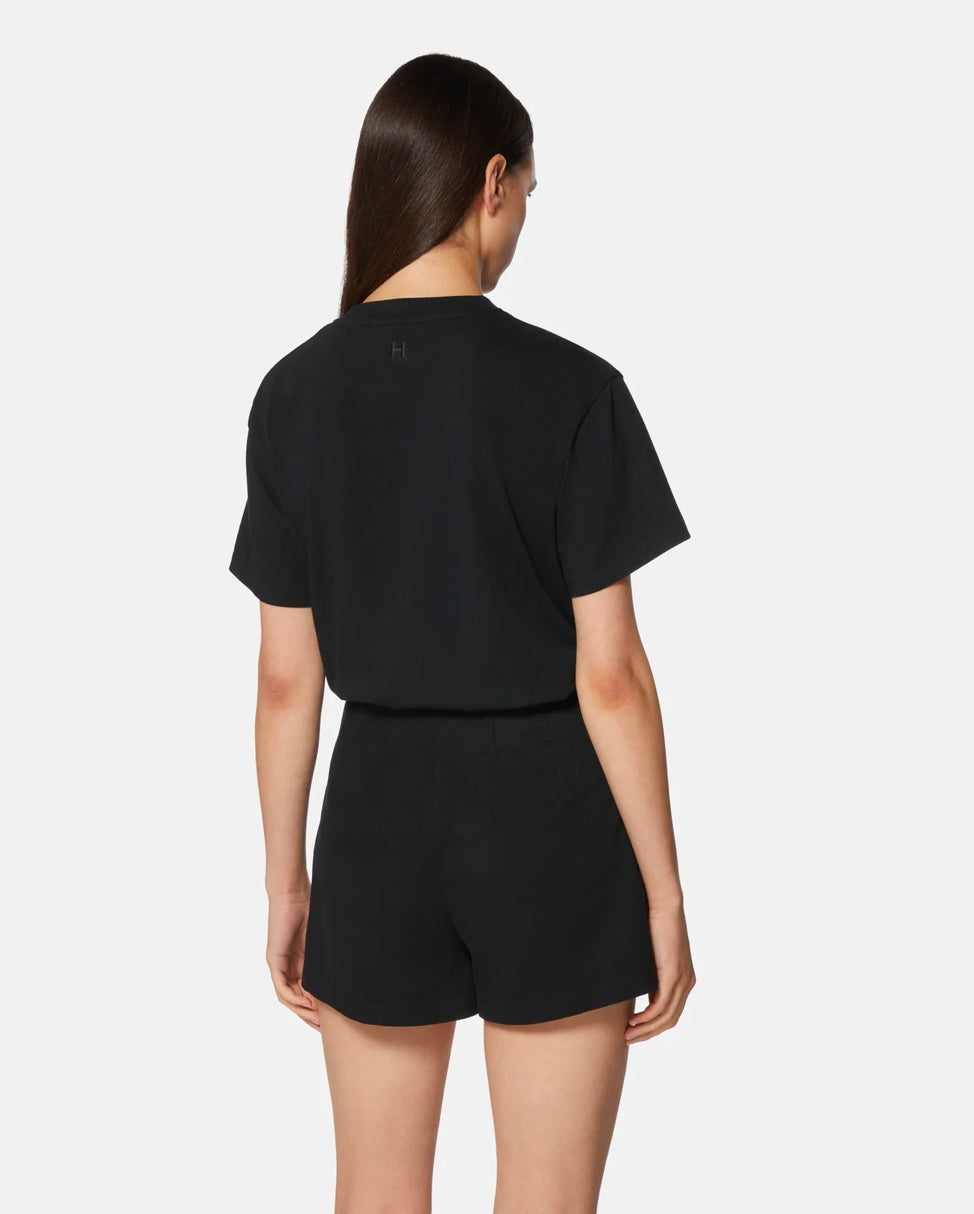 T-SHIRT CON SCRITTA STRASS