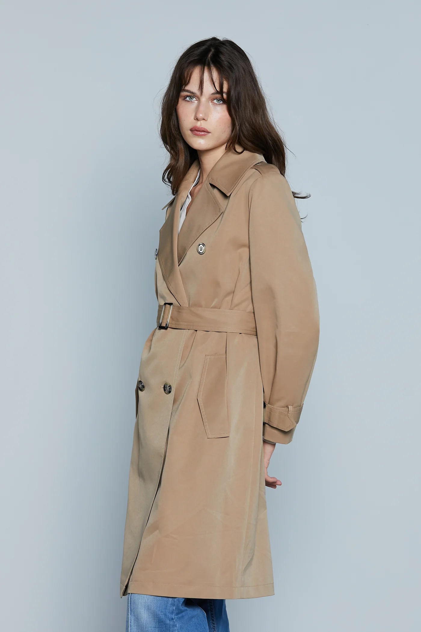 TRENCH VALENZA DOPPIO PETTO CON ALMARI PIU' TASCHE PIU' CINTURA
